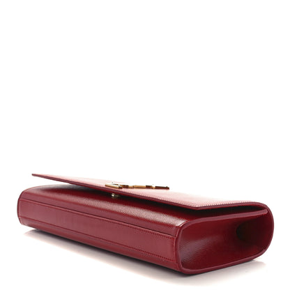 Saint Laurent Grain De Poudre Classic Monogram Cassandre Clutch New Red 10 of 12