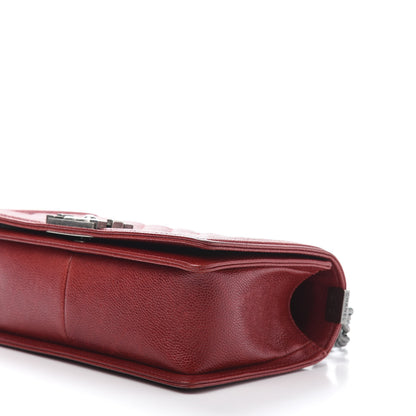 Chanel Caviar Quilted Medium Boy Flap Red 10 of 12