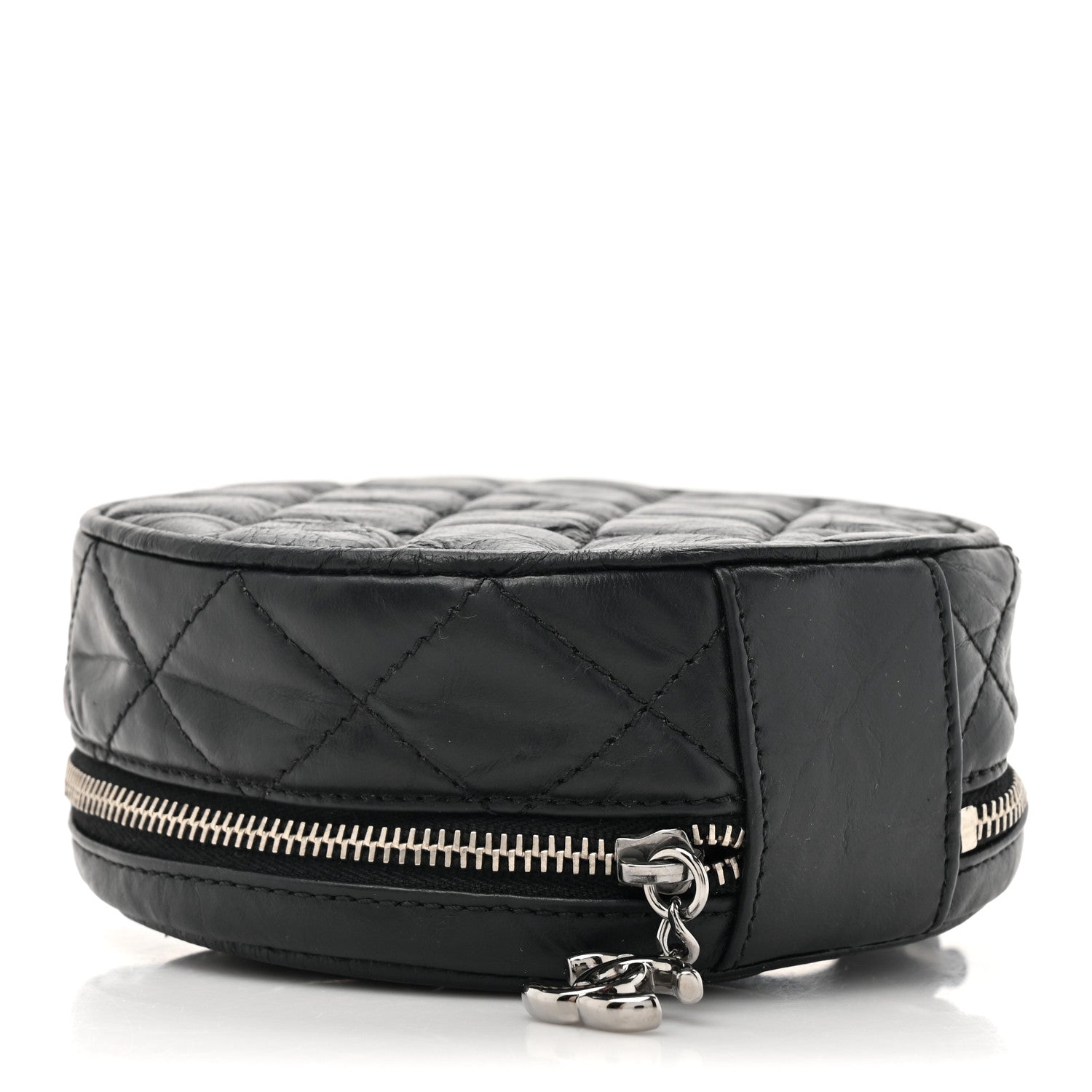 Chanel Aged Calfskin Quilted Belt Waist Bag  Black 4 of 9