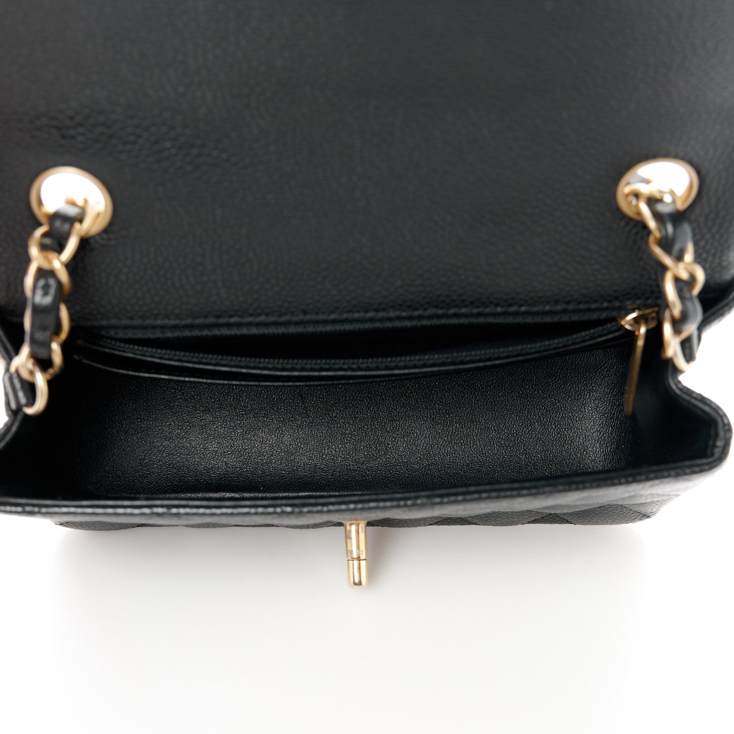 Caviar Quilted Mini Rectangular Flap Black