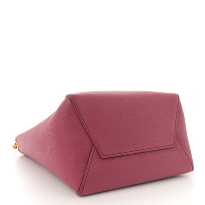Celine Soft Grained Calfskin Small Sangle Bucket Bag Raspberry 4 of 10