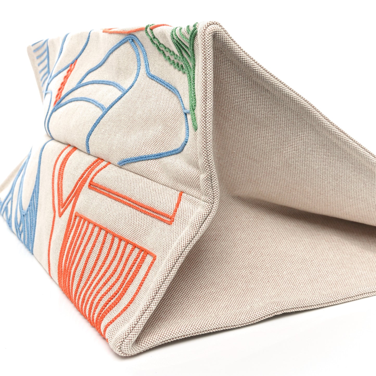 H Canvas Embroidered Thalassa Beach Bag Multicolor