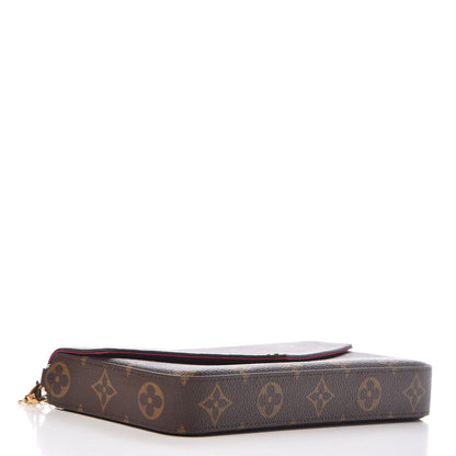 Louis Vuitton Monogram Pochette Felicie Chain Wallet Fuchsia 5 of 9