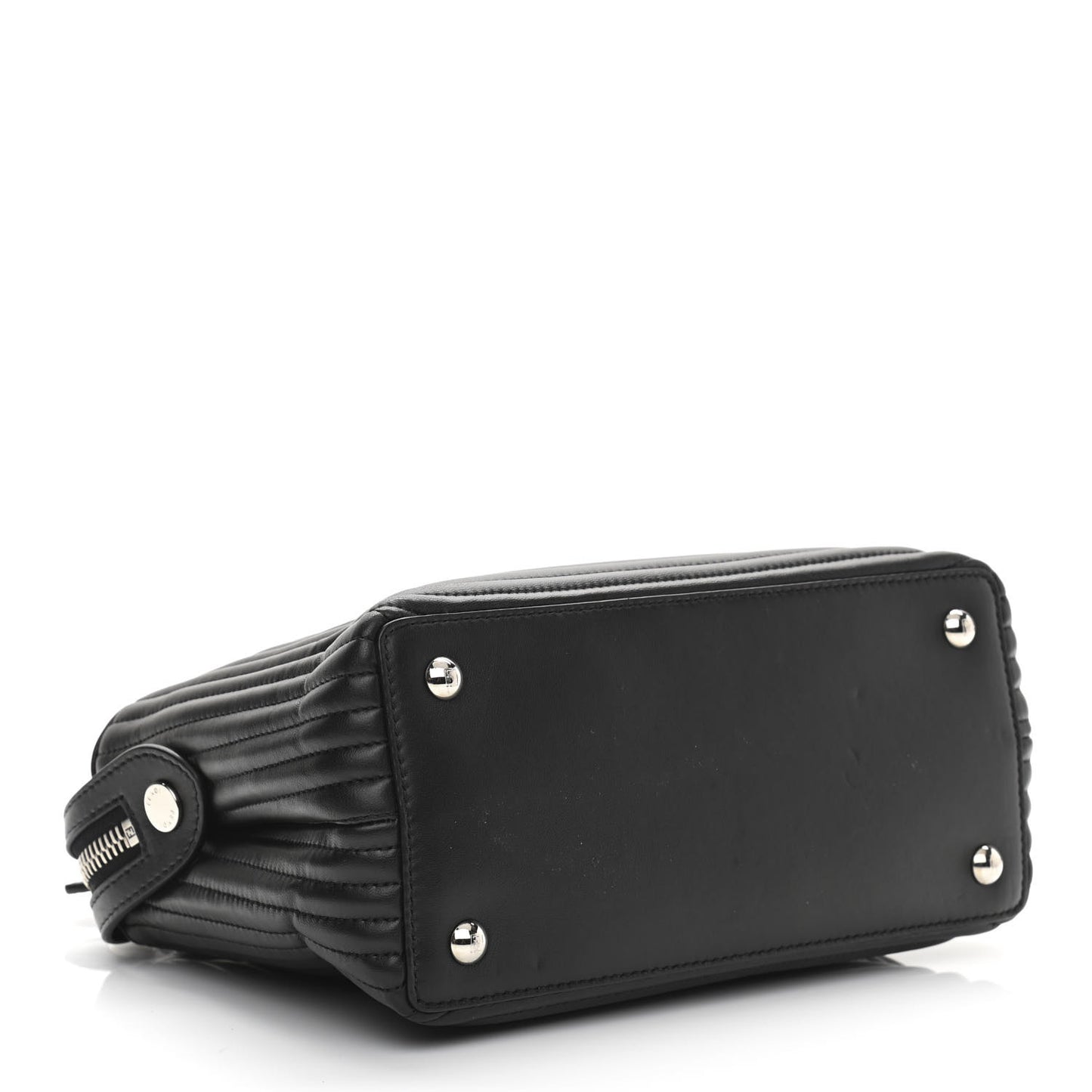 Shiny Nappa Trapuntata Chain Small DotCom Click Chain Satchel Black