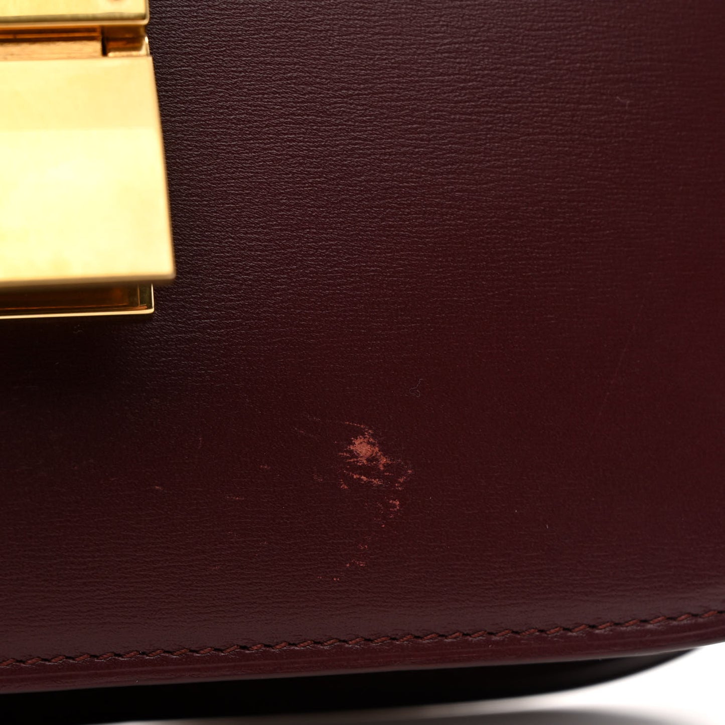 Box Calfskin Medium Classic Box Flap Bag Burgundy