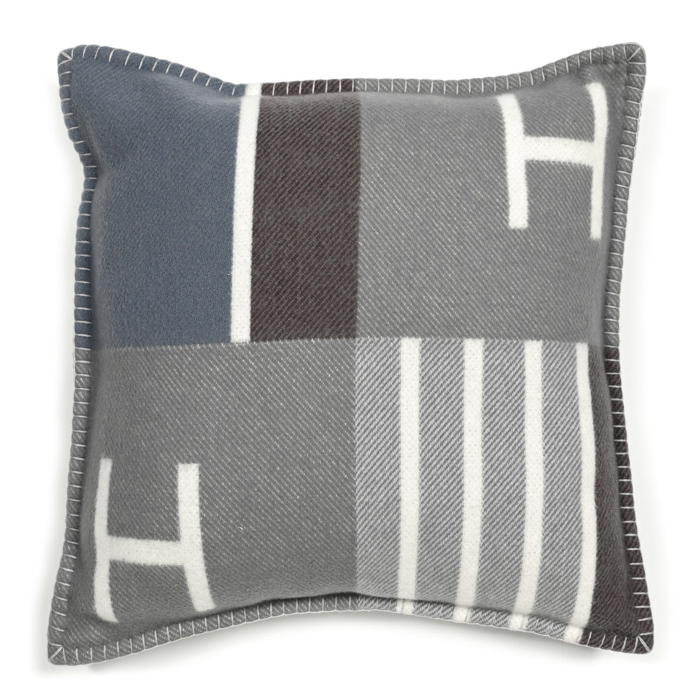 Wool Cashmere Avalon Vibration Pillow PM Ecru Gris