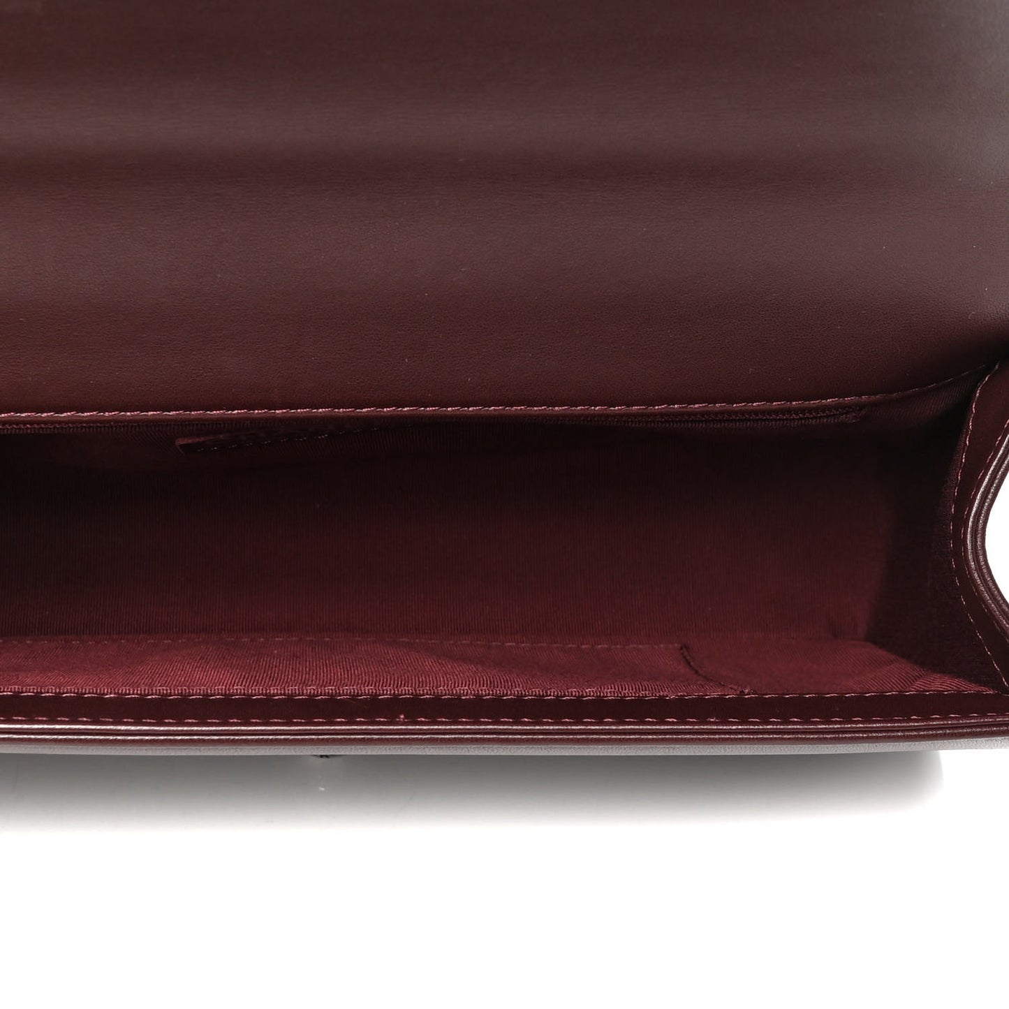 Calfskin Chevron Quilted New Medium Boy Flap Burgundy