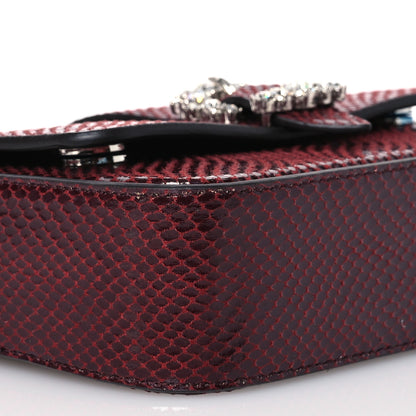Jimmy Choo Calfskin Lizard Embossed Crystal Cheri Crossbody Bordeaux 9 of 13