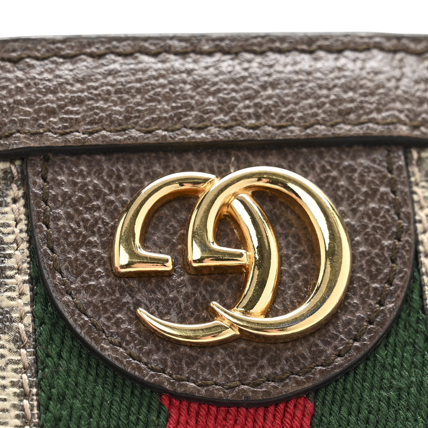 Gucci GG Supreme Monogram Web Ophidia Card Case Beige New Acero 8 of 10