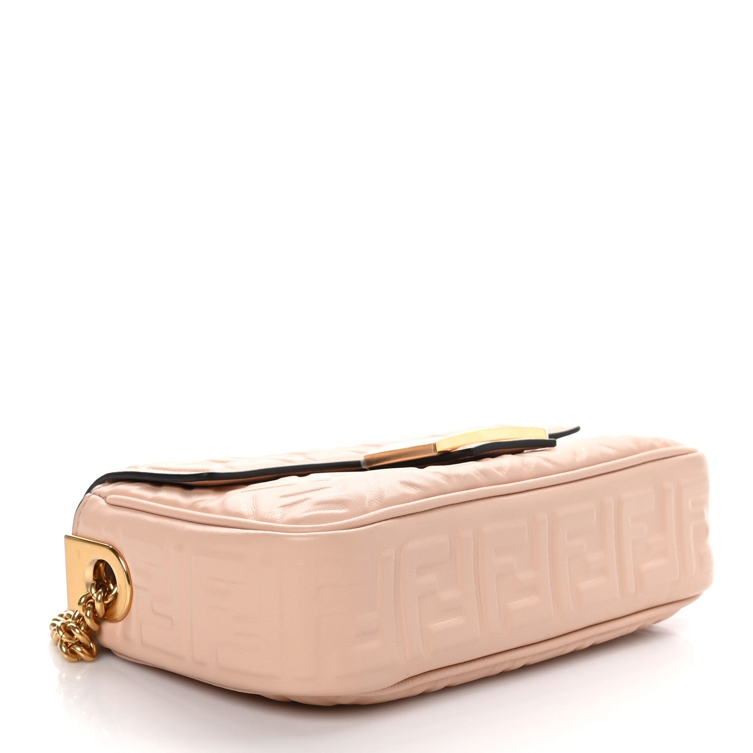 Fendi Nappa Small FF Embossed Midi Chain Baguette Light Rose 4 of 8