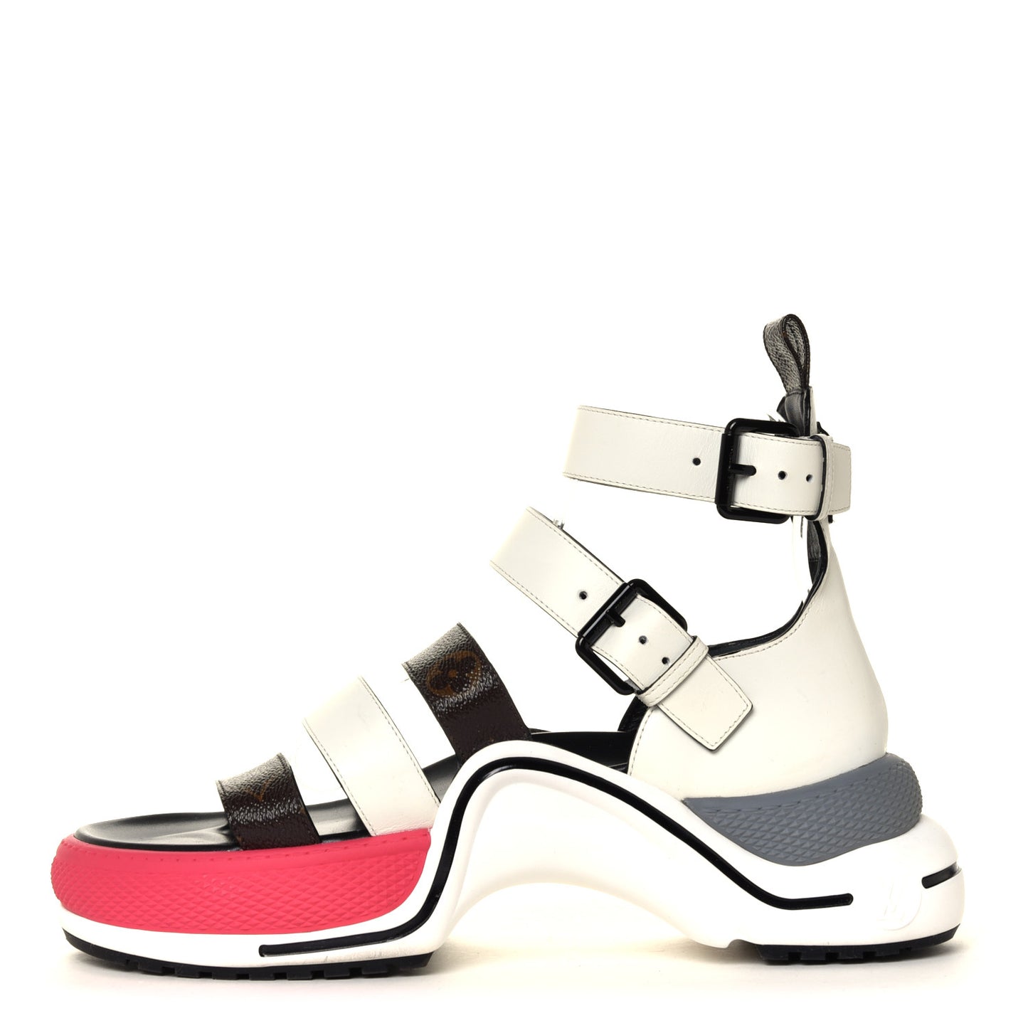 Patent Monogram LV Archlight Sandal 41 White