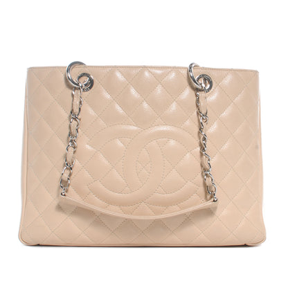 Chanel Caviar Quilted Grand Shopping Tote GST Beige 1 of 8