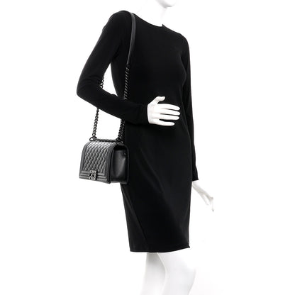 Chanel Caviar Quilted Medium Boy Flap So Black 2 of 8