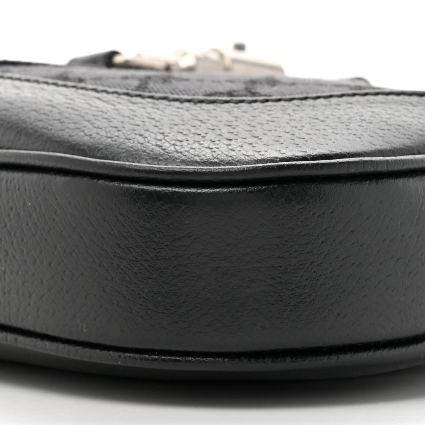 X BALENCIAGA BB Monogram Calfskin Web Small Jackie 1961 Hobo Black
