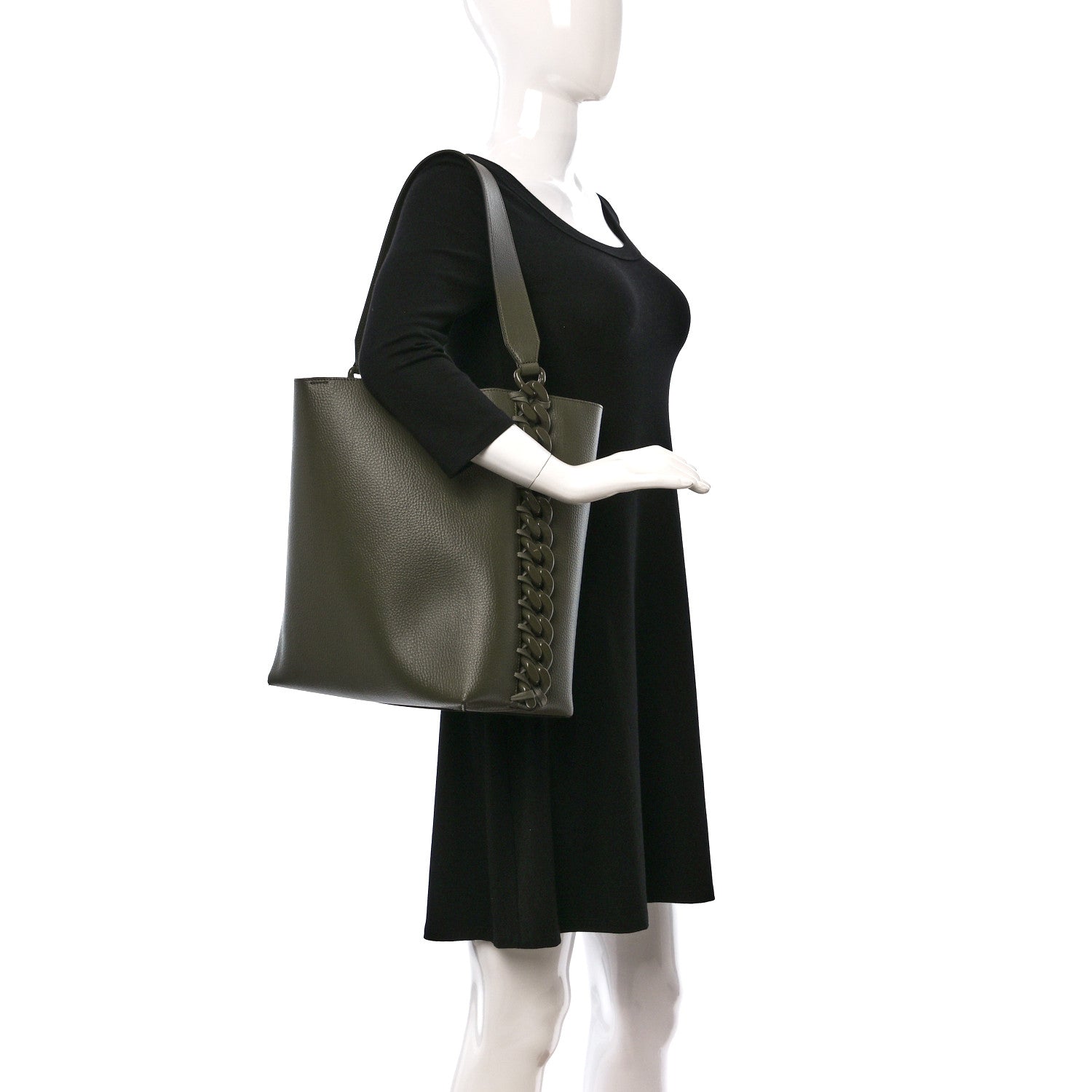 Stella McCartney Grainy Alter Mat Frayme Tote Khaki 2 of 9