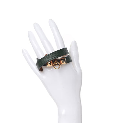 Hermes Epsom Rivale Double Tour Bracelet S Vert Anglais 2 of 7