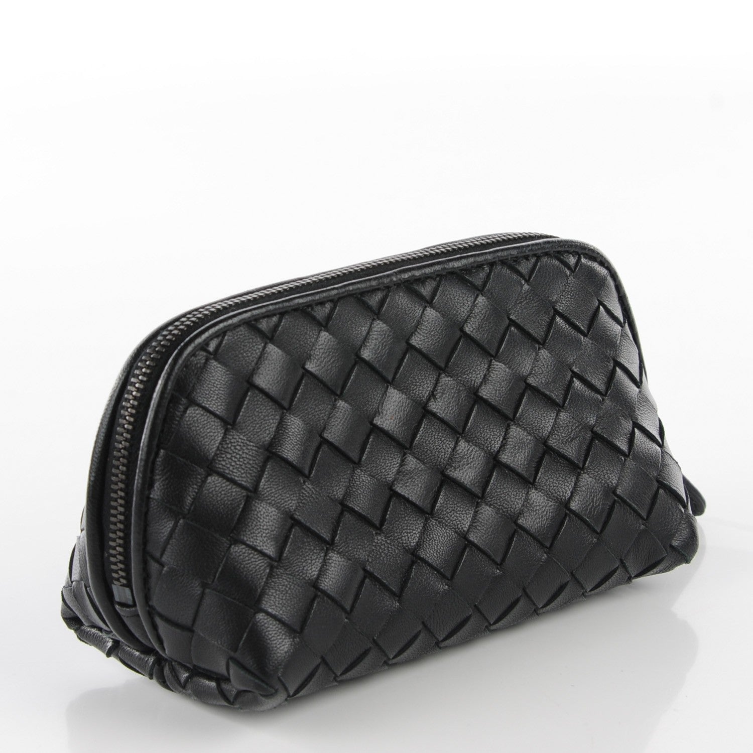 Bottega Veneta Nappa Intrecciato Small Cosmetic Case Nero Black 3 of 7