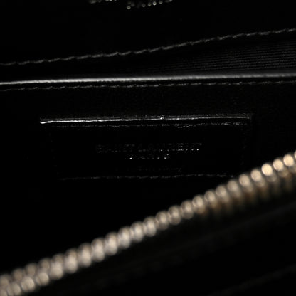 Saint Laurent Calfskin Y Quilted Monogram Small Loulou Chain Satchel Black 6 of 9