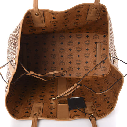 MCM Visetos Large Liz Reversible Shopper Tote Cognac 13 of 16