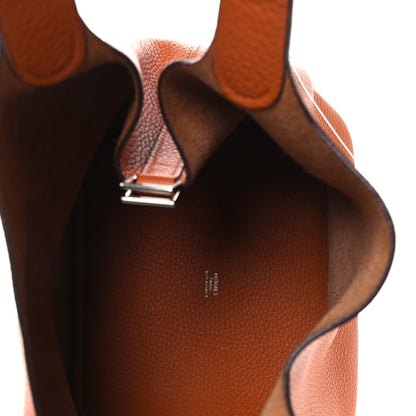 Hermes Taurillon Clemence Picotin 22 MM Orange 5 of 11