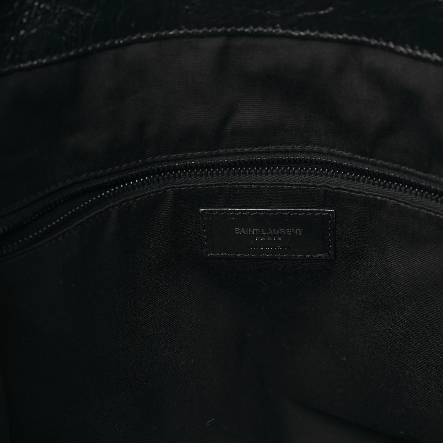 Saint Laurent Crinkled Calfskin Matelasse Monogram Large Niki Shopper Tote Black 6 of 8
