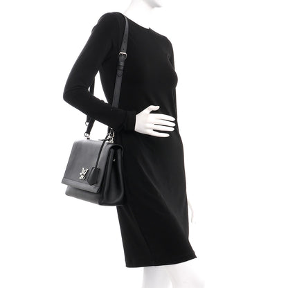 Louis Vuitton Soft Calfskin Lockme II Top Handle Black 2 of 8