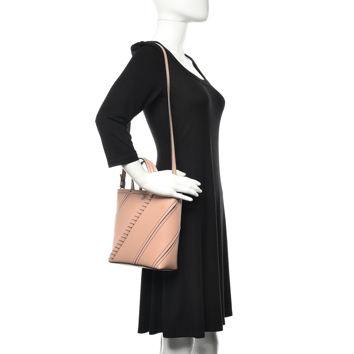Mini Grain Small Hex Tote Deep Blush