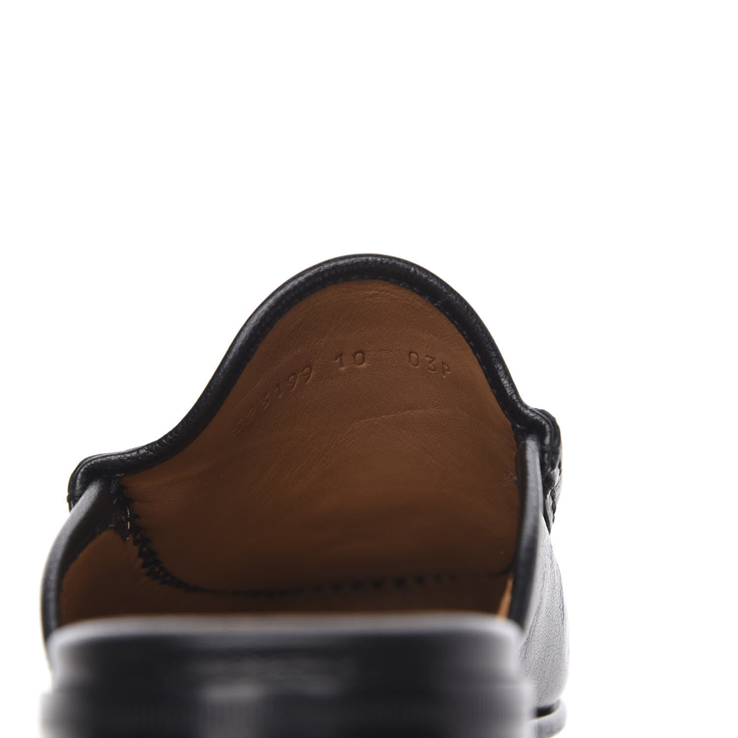 Gucci Goatskin Mens Horsebit Slippers 10 Black 8 of 9