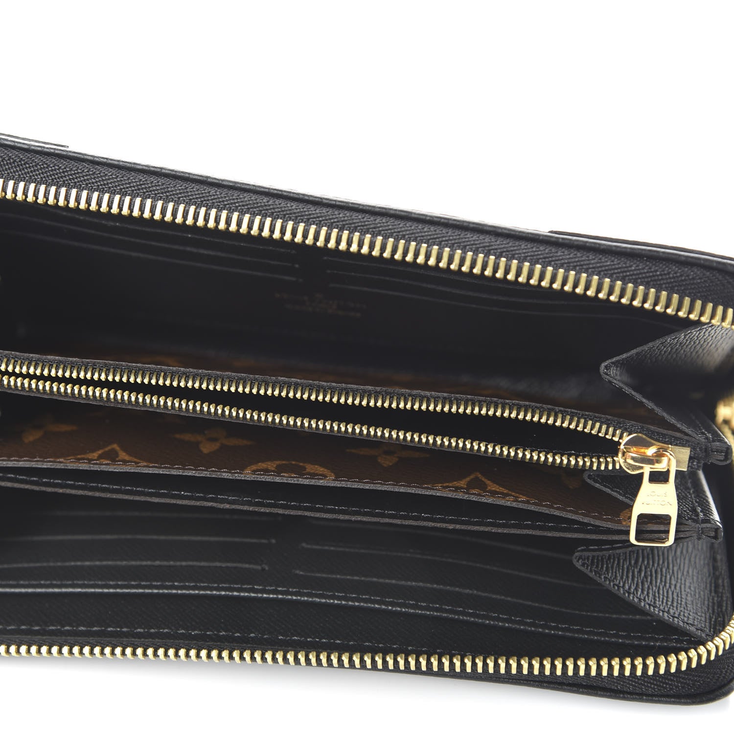 Louis Vuitton Monogram Zippy Retiro Wallet Black 5 of 9