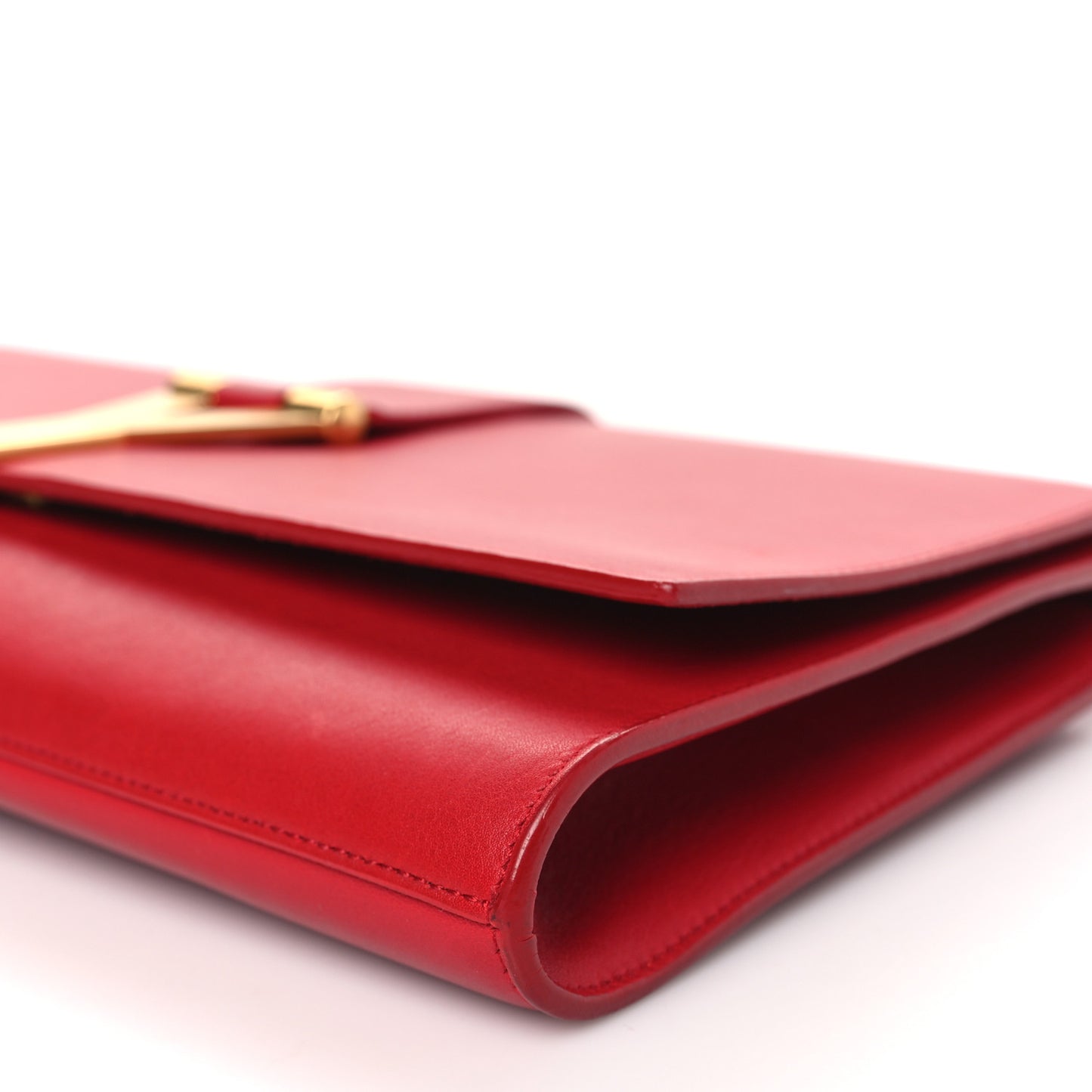 Calfskin Classic Y Ligne Clutch Rouge Orient