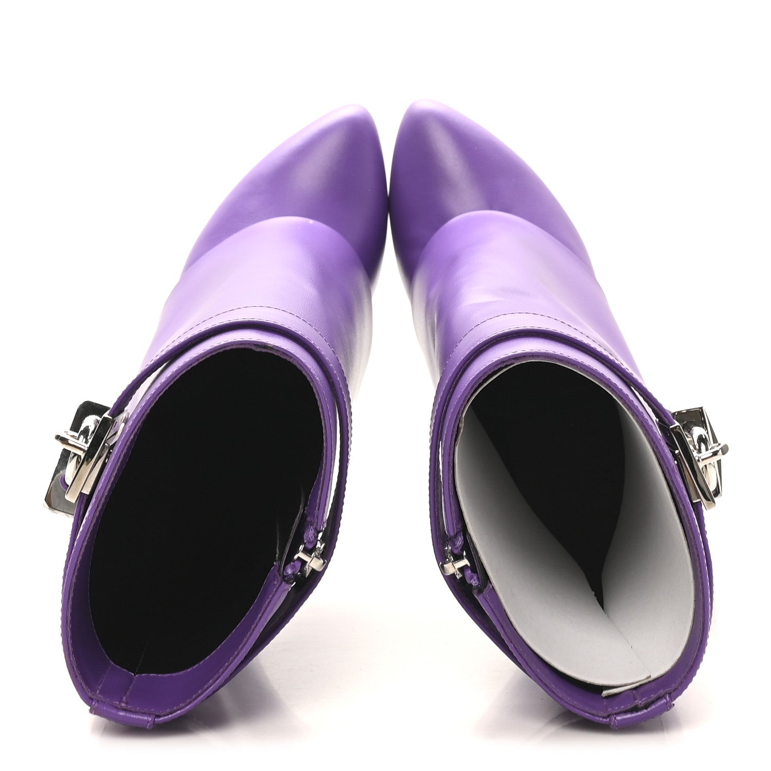 Givenchy Calfskin Shark Lock Ankle Boots 35 Ultraviolet 2 of 10
