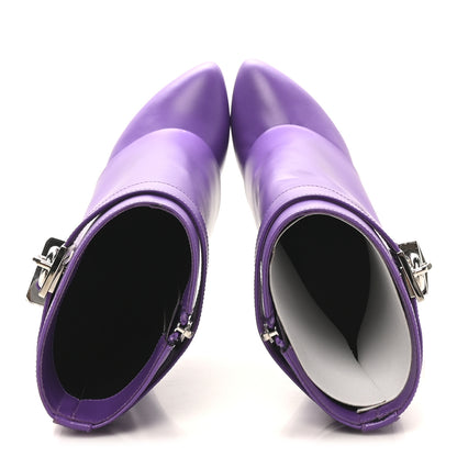 Givenchy Calfskin Shark Lock Ankle Boots 35 Ultraviolet 2 of 10