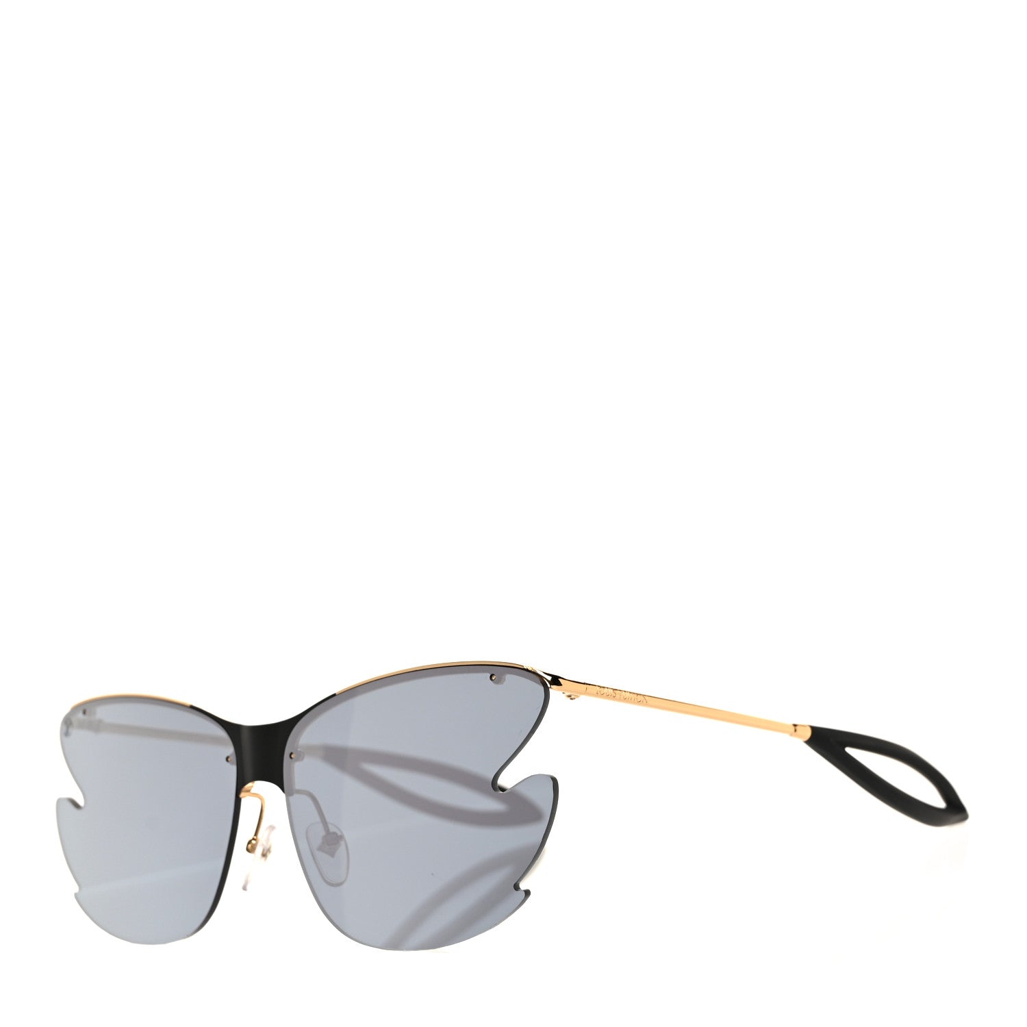 Louis Vuitton Bohemian Vuittony Square Sunglasses Z1235E Silver Mirror 1 of 8