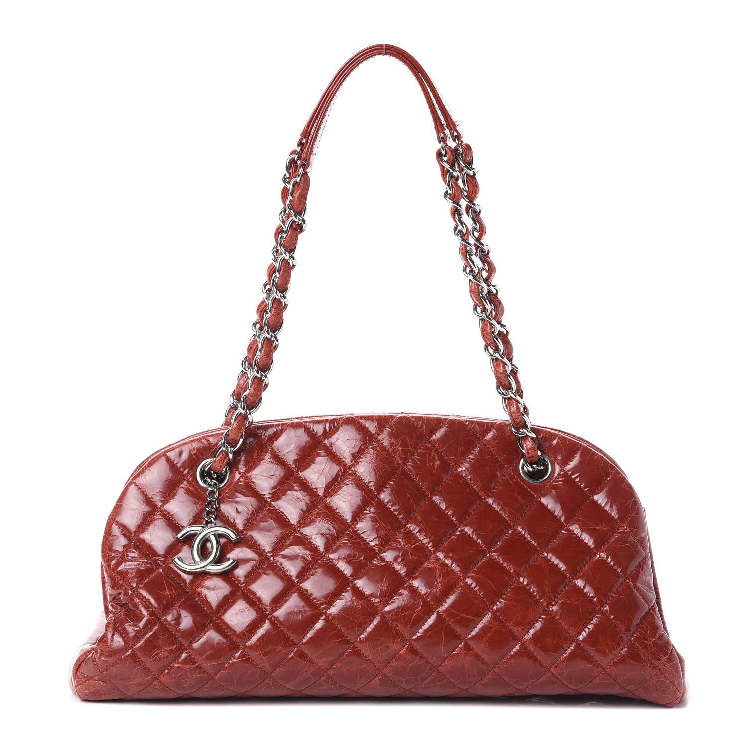 Chanel Glazed Calfskin Quilted Medium Just Mademoiselle Red 1 of 10