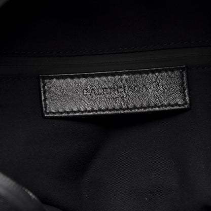 Balenciaga Nylon Political Campaign Logo Embroidered Explorer Backpack Black 5 of 9