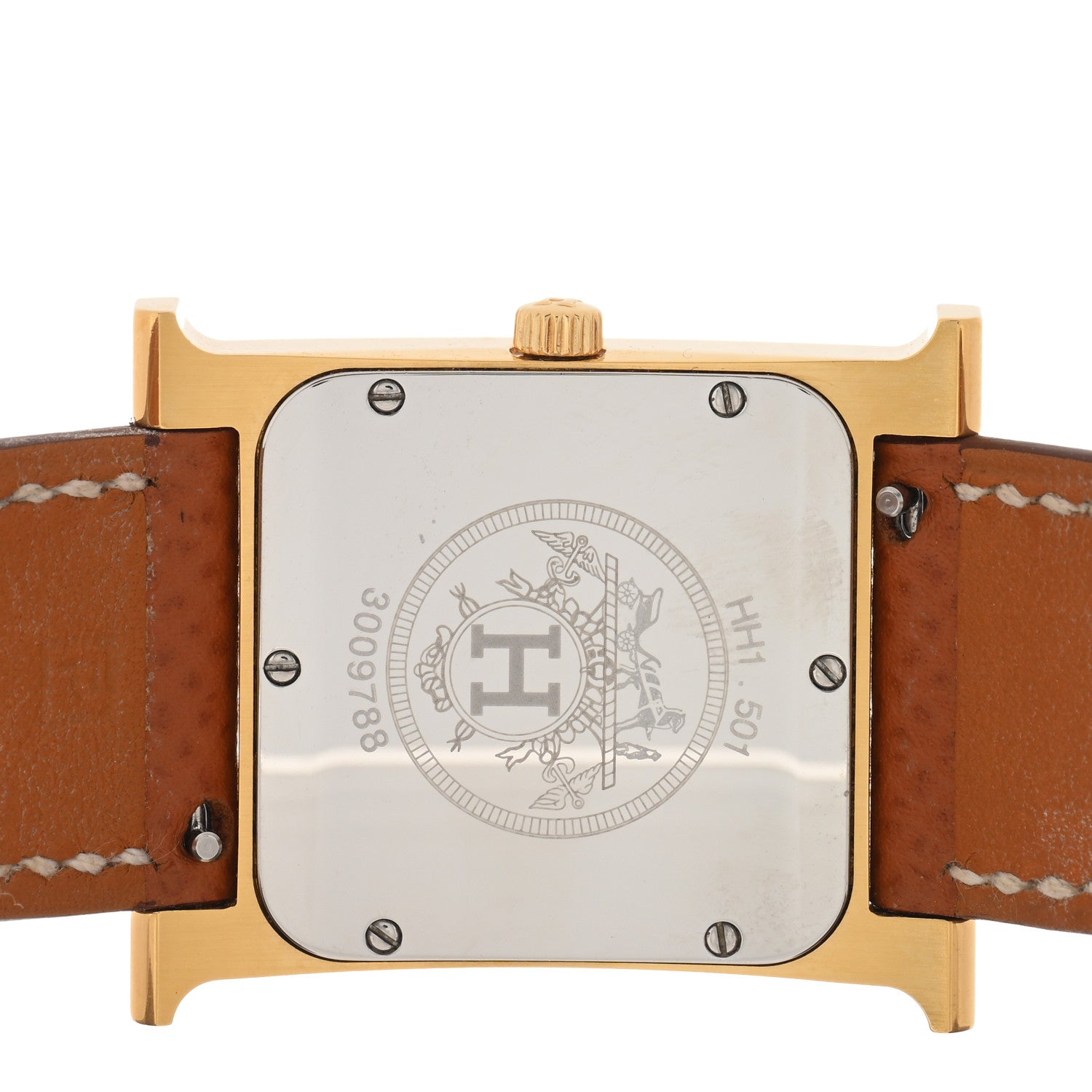 Hermes Stainless Steel Epsom 26mm Heure H Hour Quartz Watch Gold 4 of 4