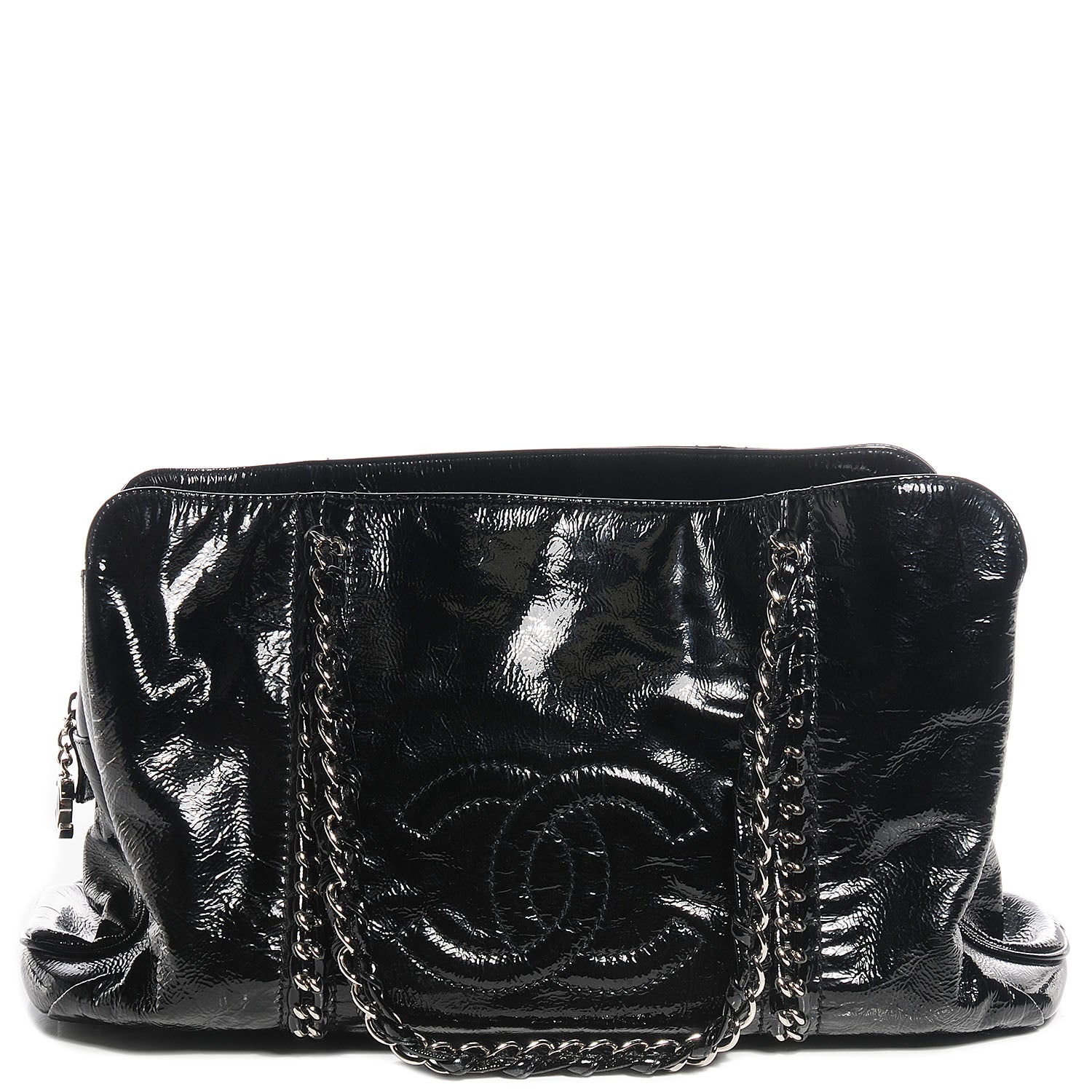 Chanel Patent Calfskin Large Luxe Ligne Tote Black 1 of 8