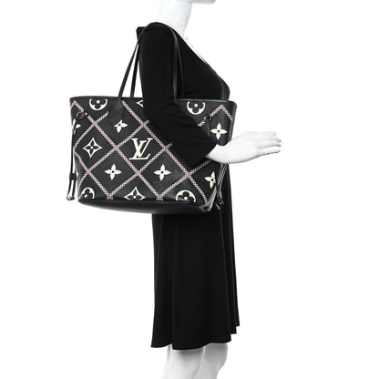 Louis Vuitton Empreinte Monogram Giant Broderies Neverfull MM Black 2 of 11