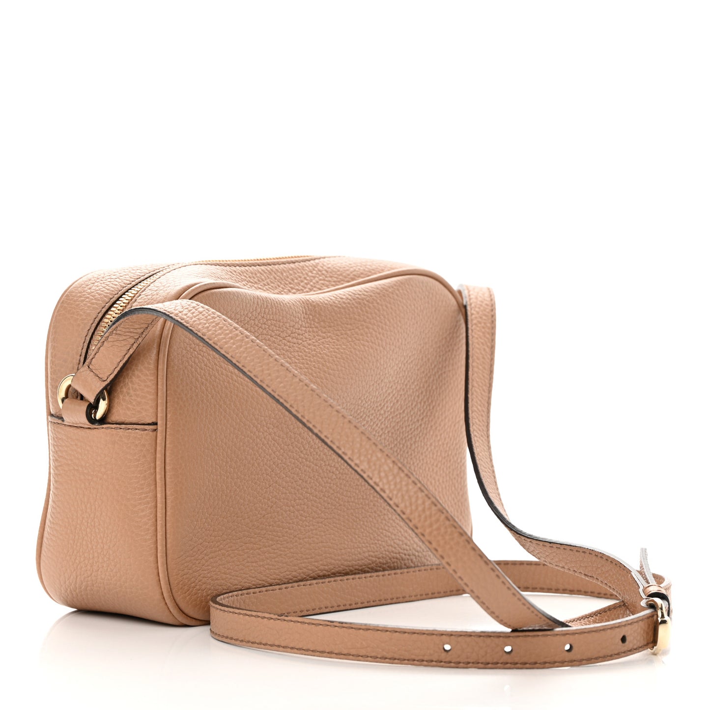 Pebbled Calfskin Small Soho Disco Bag Camelia