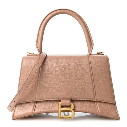 Balenciaga Grained Calfskin Small Hourglass Top Handle Bag Nude Beige 1 of 10