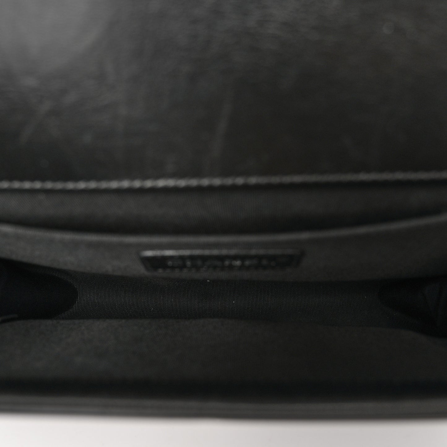 Patent Glitter PVC Chevron Quilted Medium Boy Flap Black Silver