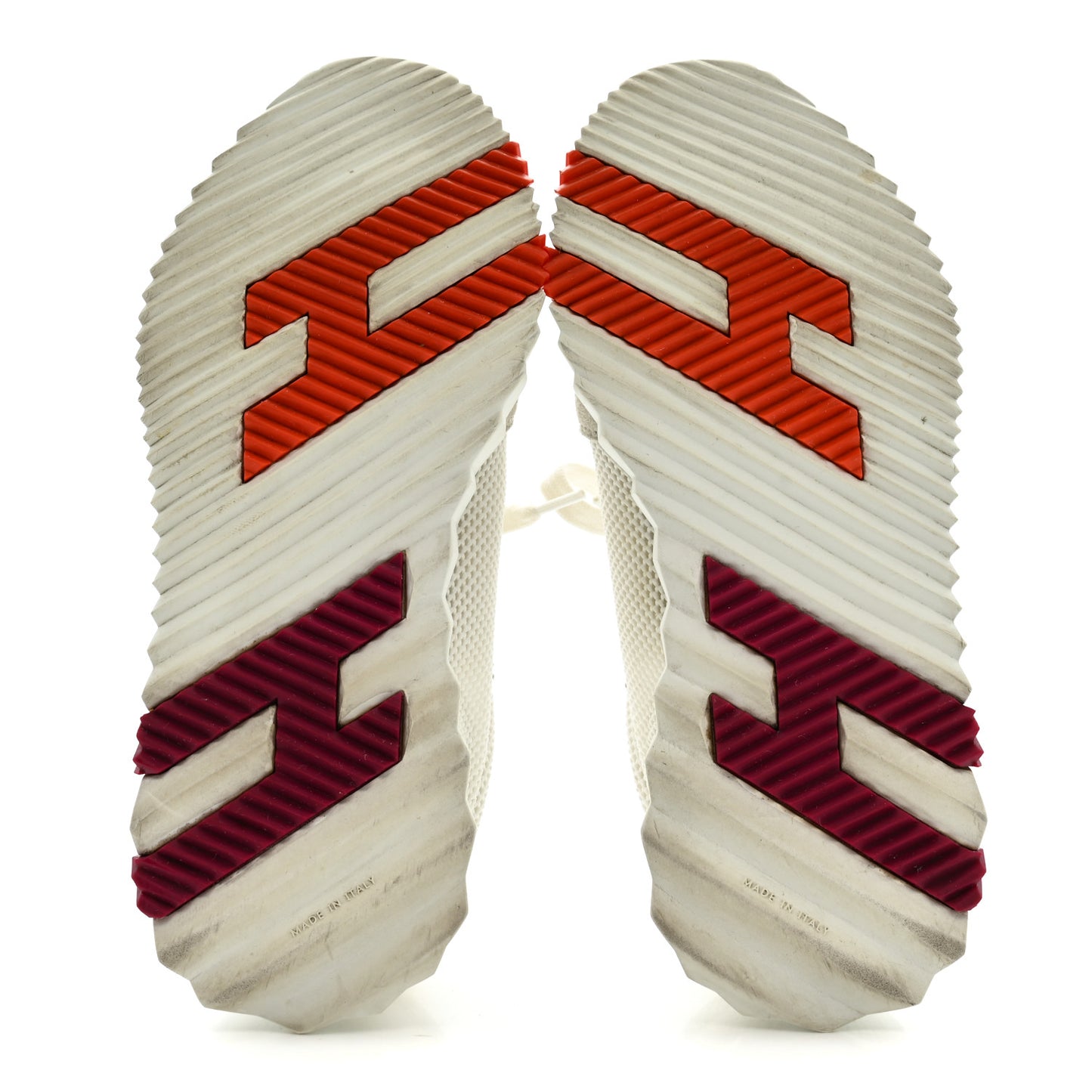 Air Mesh Suede Goatskin Bouncing Sneakers 35 White Orange Pink