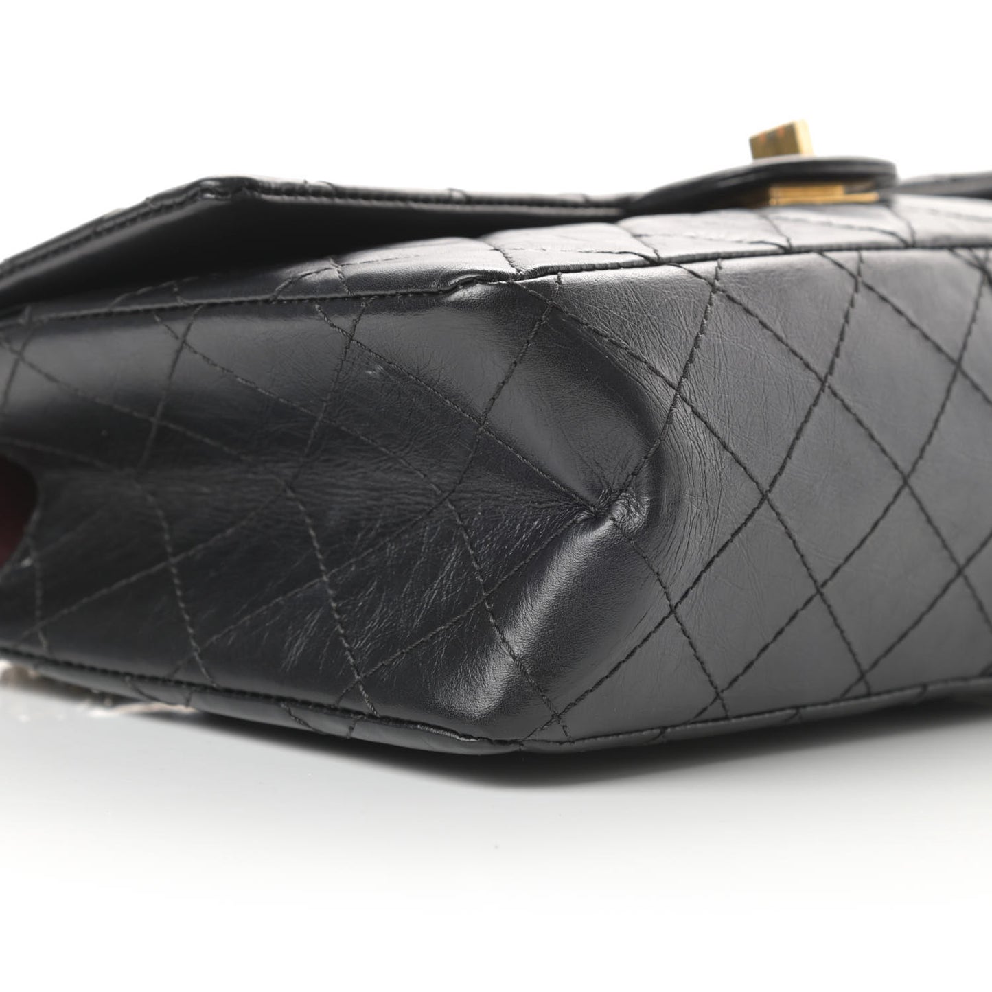 Aged Calfskin Quilted 2.55 Reissue 226 Flap Black