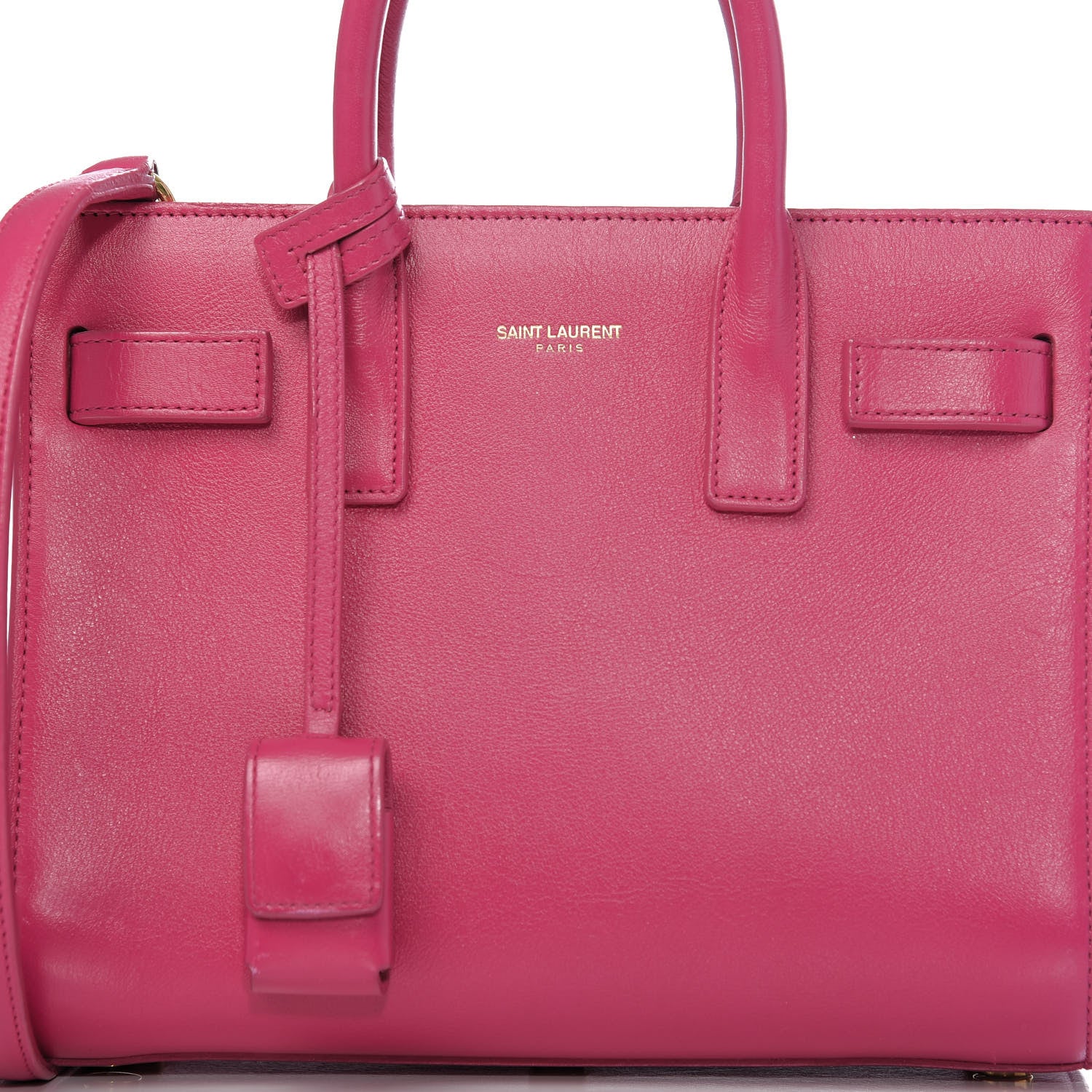 Saint Laurent Calfskin Nano Sac De Jour Lipstick Fuchsia 12 of 12