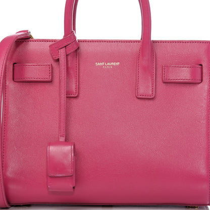 Saint Laurent Calfskin Nano Sac De Jour Lipstick Fuchsia 12 of 12