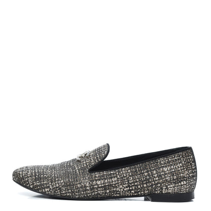 Chanel Fantasy Tweed CC Mocassin Loafers 41 Pink Black 1 of 7