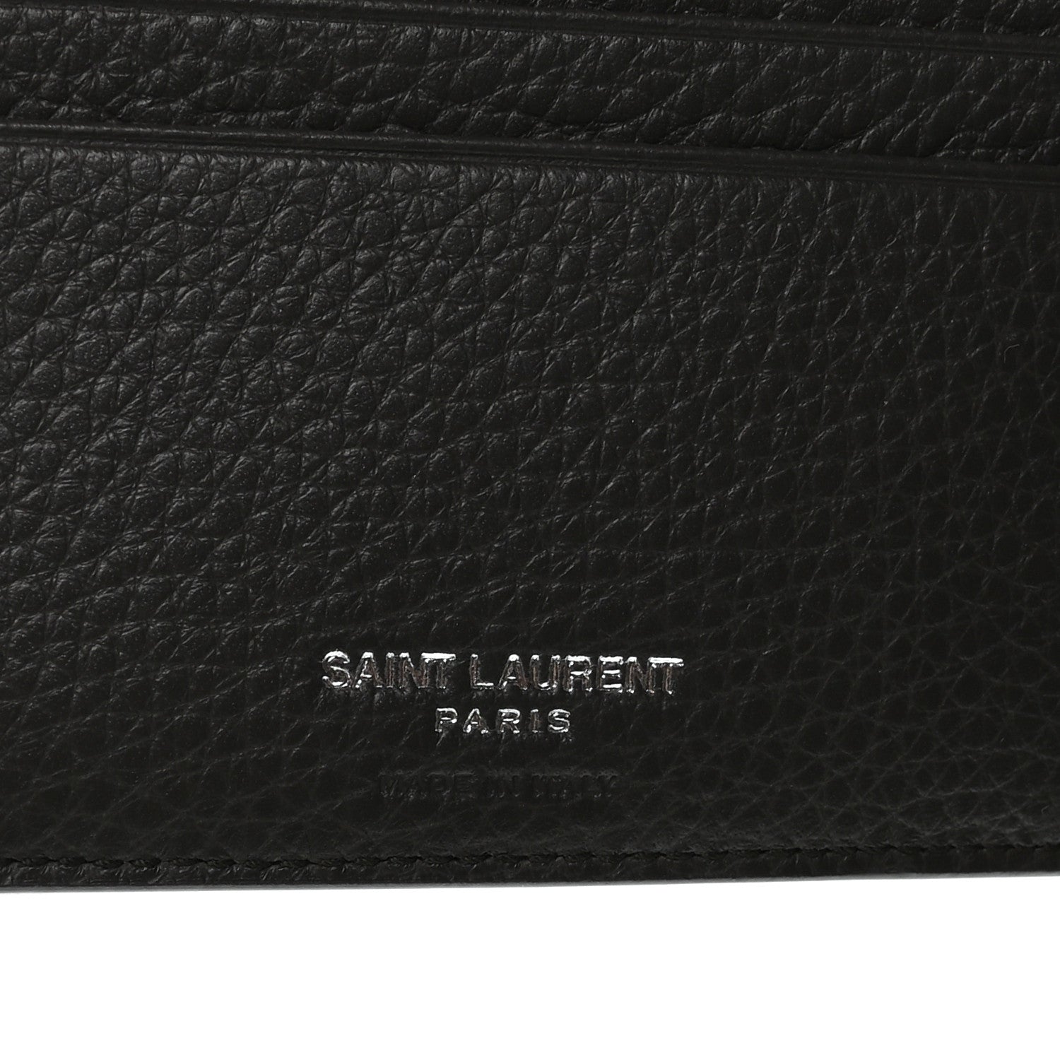 Saint Laurent Calfskin Cassandre Bi-Fold Wallet Grey 6 of 8