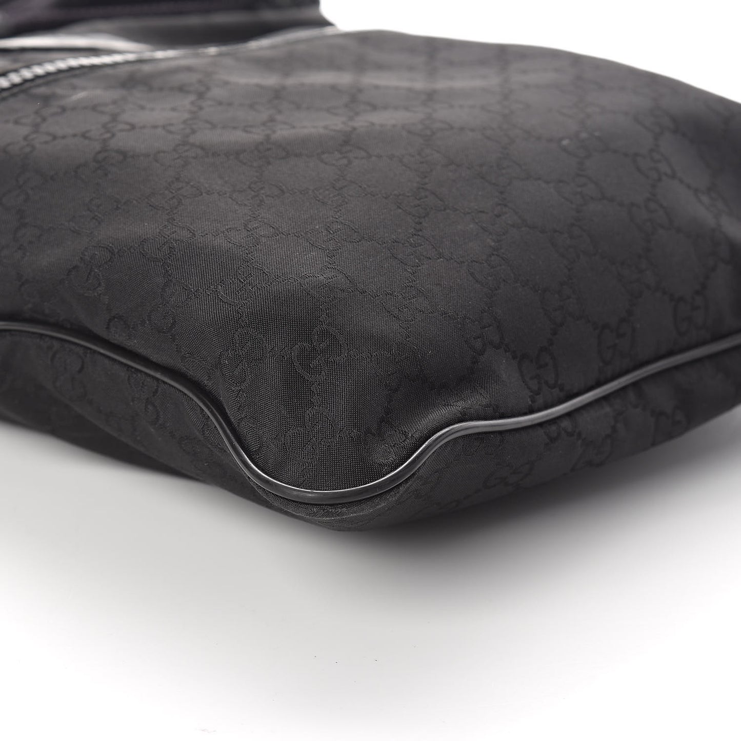 Nylon Monogram Small Flat Messenger Bag Black