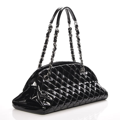 Chanel Patent Quilted Medium Just Mademoiselle Black 3 of 7