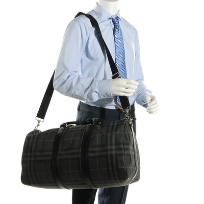 Burberry Nova Check Duffle Bag Black Charcoal 2 of 7